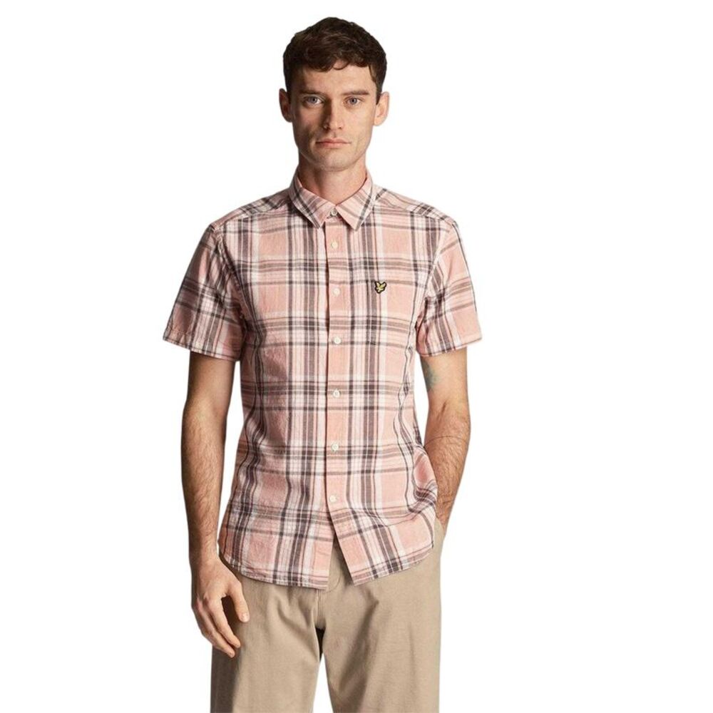 Lyle & Scott Mens Short-Sleeved Shirt / Pink